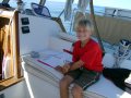 Tristan's schoolwork on the boat